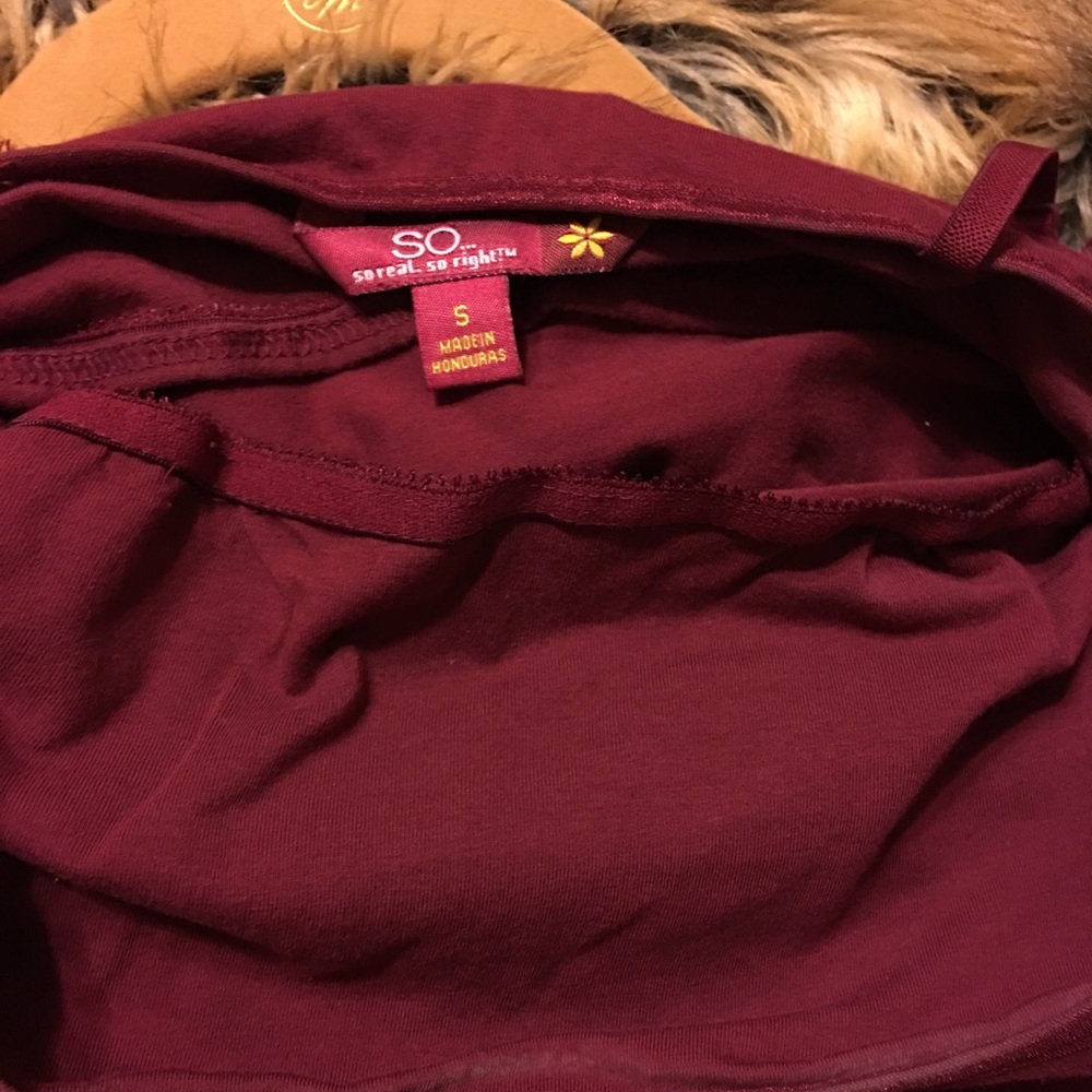 SO Brand Burgundy Tank Adj Straps NWOT S - Picture 5 of 6